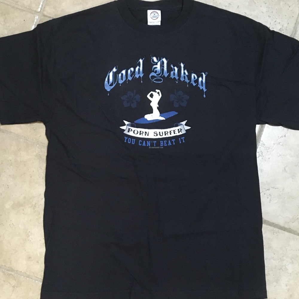 COED NAKED PORN SURFER T- SHIRT